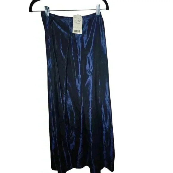 Ralph Lauren Women's Midnight Blue Satin Skirt Vintage Size 2 - New with Tags! - Picture 2 of 16